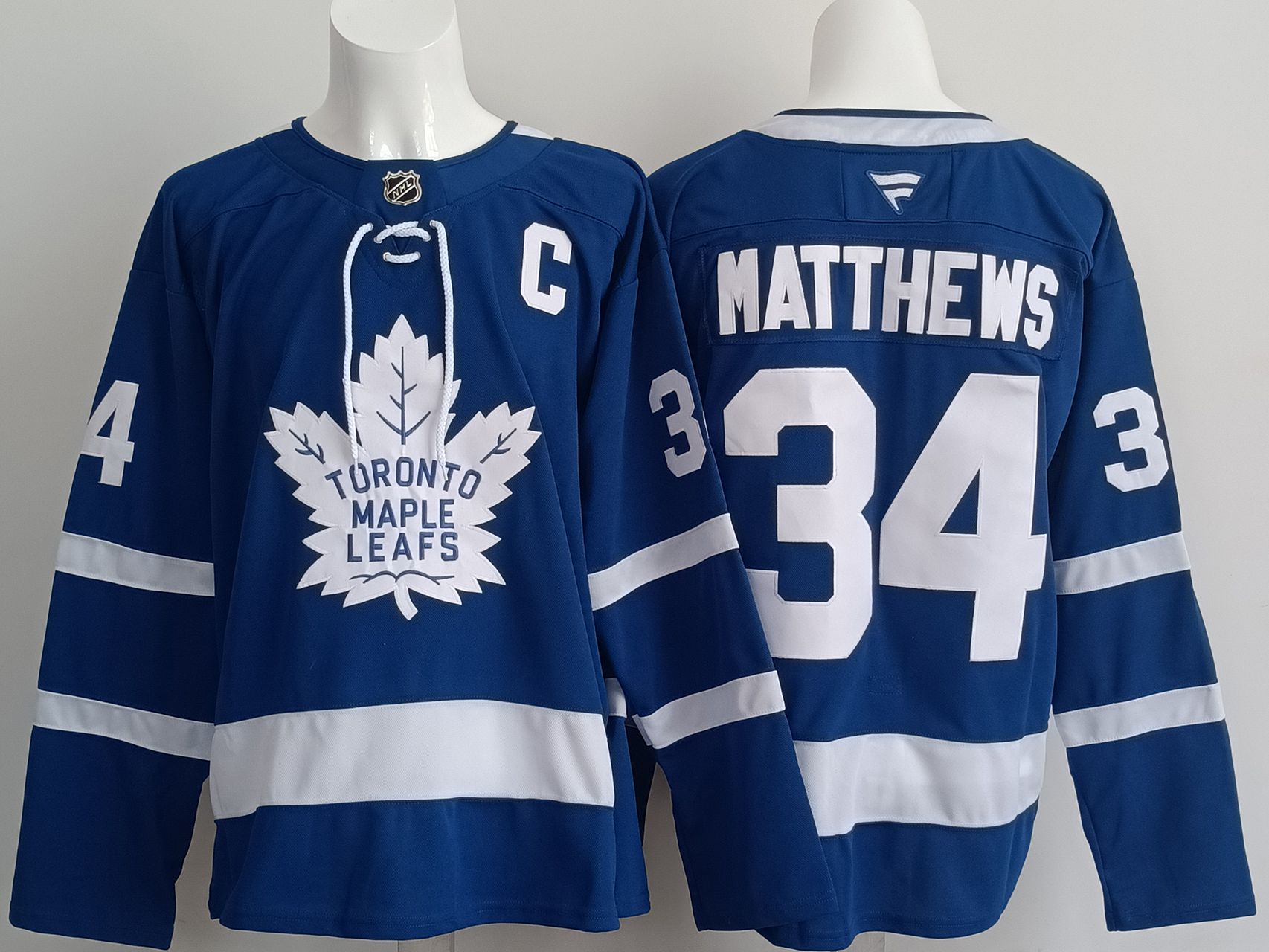 Men Toronto Maple Leafs 34 Matthews Blue 2025 Fanatics Home Premium NHL Jersey